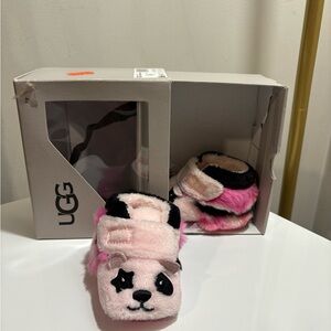 UGG Kids Pink Panda Slippers